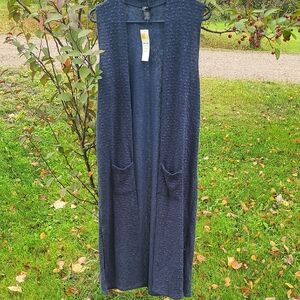 Agnes & Dora Navy Textured Vest